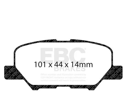 Rear Brake Pad Set for Mazda 3 Sport (2014–2015) MN558PQ