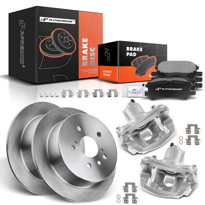 A-Premium 2X Rear Brake Rotor & Ceramic Pad Set for Toyota Highlander (2014–2019) - 12144131, BR31356, BP996C
