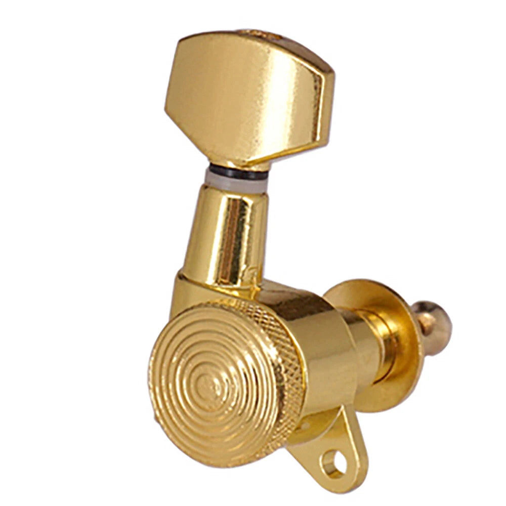 6R Inline Locking Tuning Pegs for Guitar - Gold Machine Heads