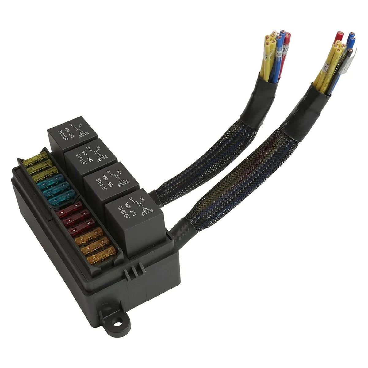 4X 12V Fuse Relay Box 4Pin Pre-Wired ATC/ATO Blade for Car Truck Boat