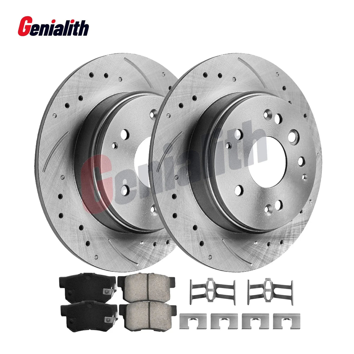 Rear Drilled Rotors + Brake Pads for Honda Element Acura TL (2004–2008)