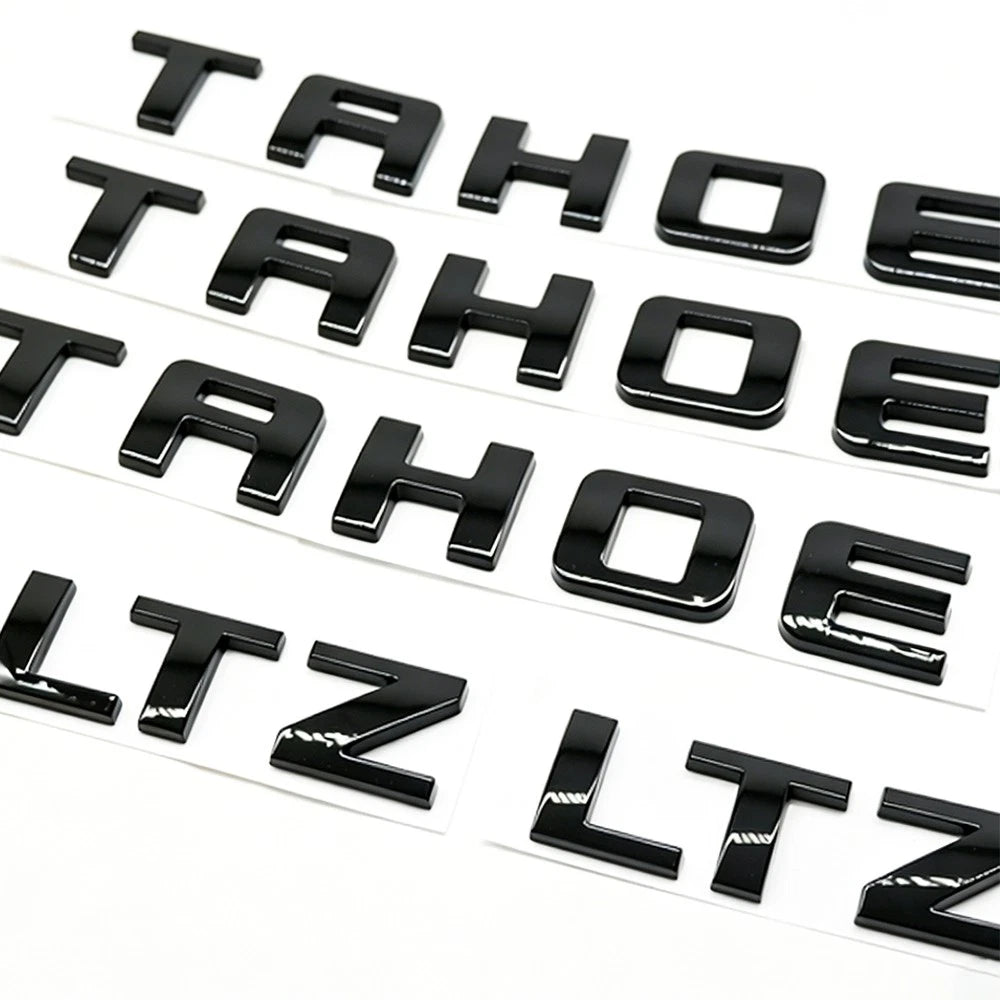 Gloss Black Tailgate Emblem Badges for Tahoe LTZ (2007–2020)