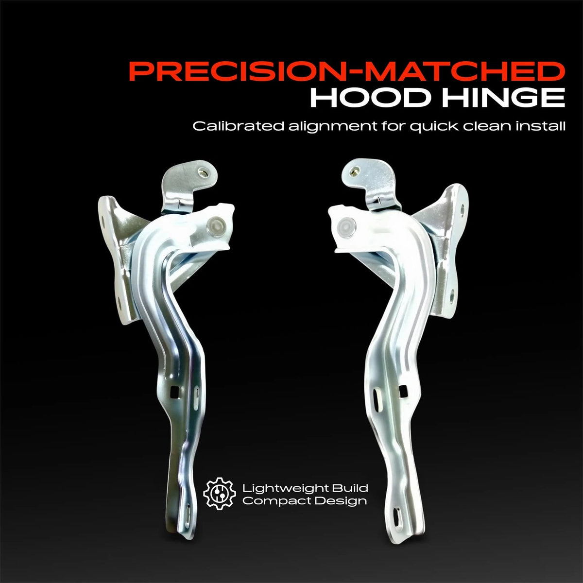 2X Front Hood Hinges for Chevrolet Sonic (2012–2020) 95292251, 95462342, GM1236140, GM1236141