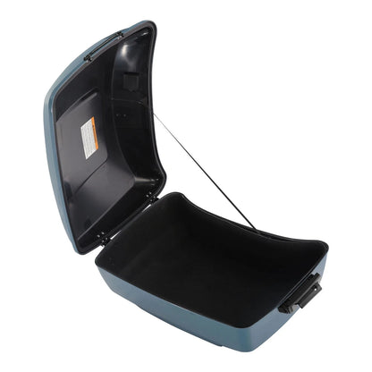 King Trunk for Harley Touring Street Glide (2014–2025) Sharkskin Blue Firestorm