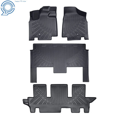 Set of 4 All Weather Floor Mats for Dodge Grand Caravan (2008–2020) TPE Rubber