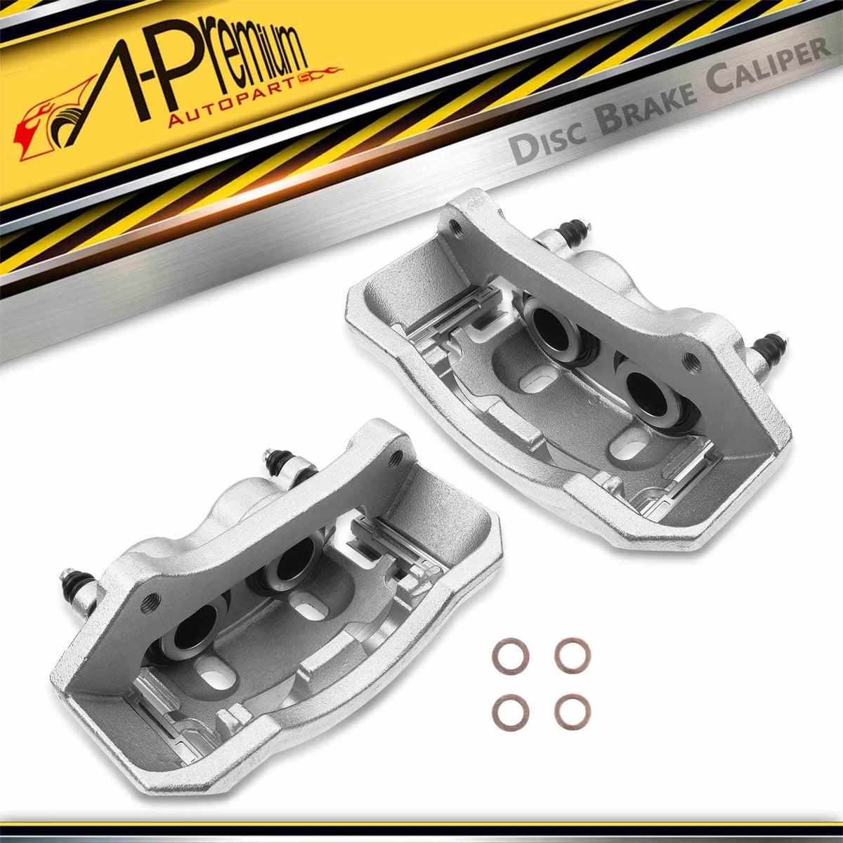 Front Disc Brake Caliper Pair with Bracket for Dodge Ram 1500 2500 3500