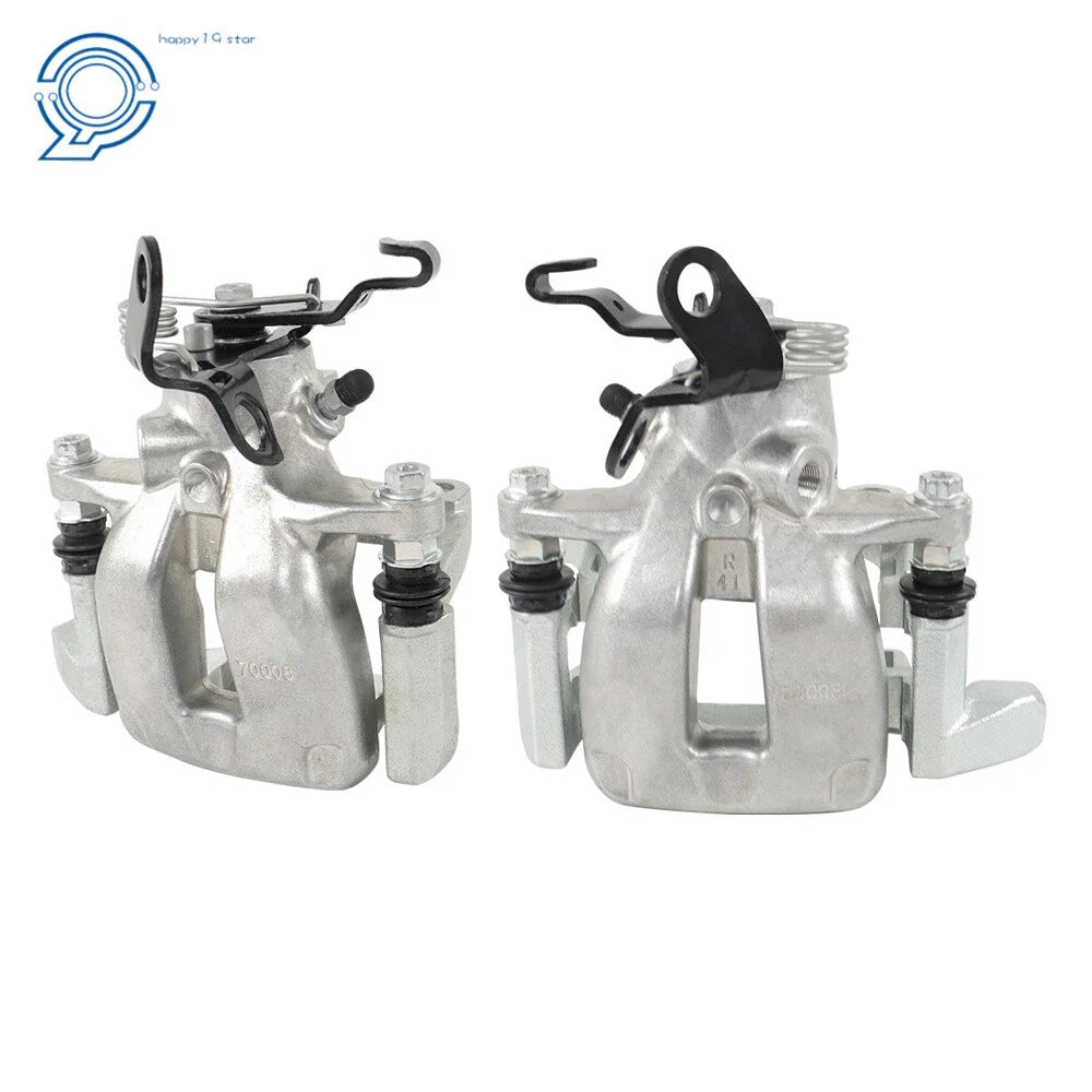 Set of 2 Rear Brake Calipers with Bracket for Audi A3 (2005–2010)