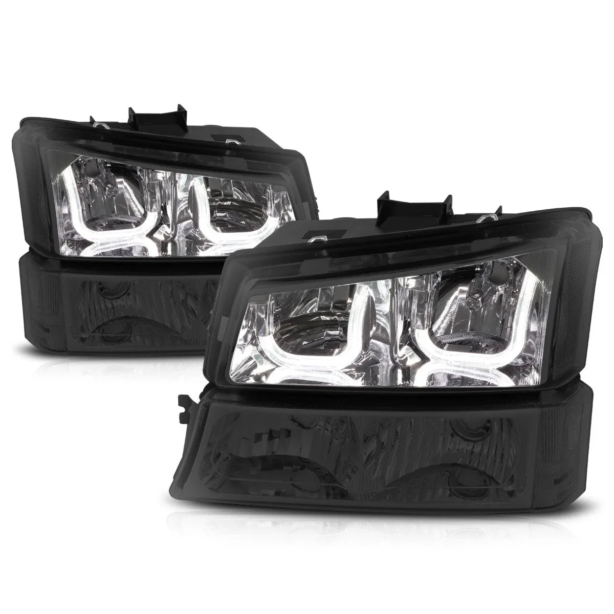 J-Halo LED DRL Headlights for Chevy Silverado/Avalanche (2003–2006)