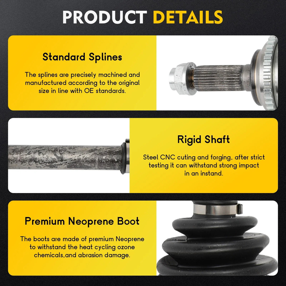 CV Axle for Ford Fusion, Lincoln Zephyr, Mercury Milan (2006–2012)