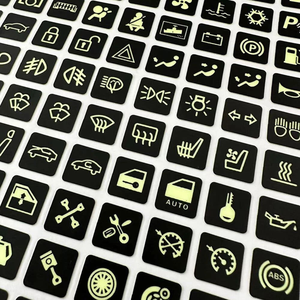 Luminous Sticker for Universal Car Interior Panel Button Switch Decal