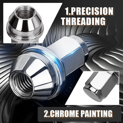 24Pc Chrome Lug Nuts for Ford Expedition (2000–2014) & Lincoln Navigator (2003–2014)