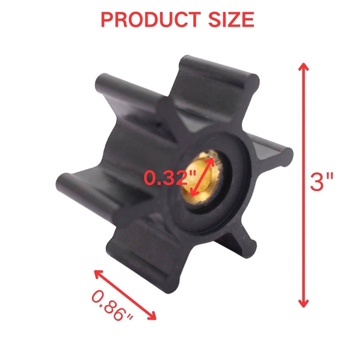 Impeller and O-ring Kit for Milwaukee M18 Water Pump (49-16-2771, 2771-21)
