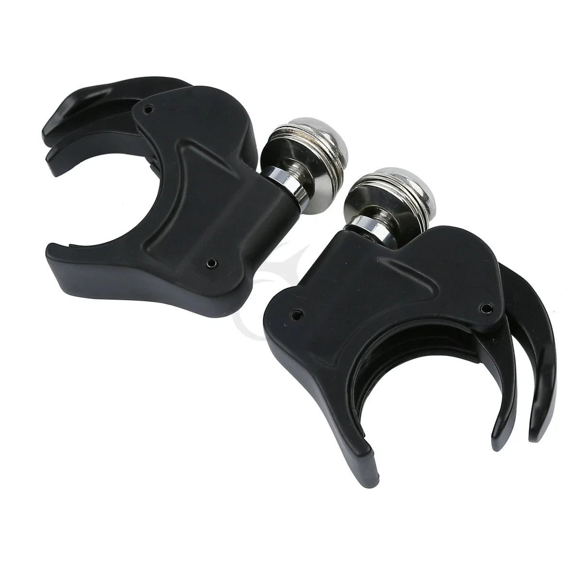Set of 2 Black 41mm Windshield Clamps for Harley Softail (1988–2013)