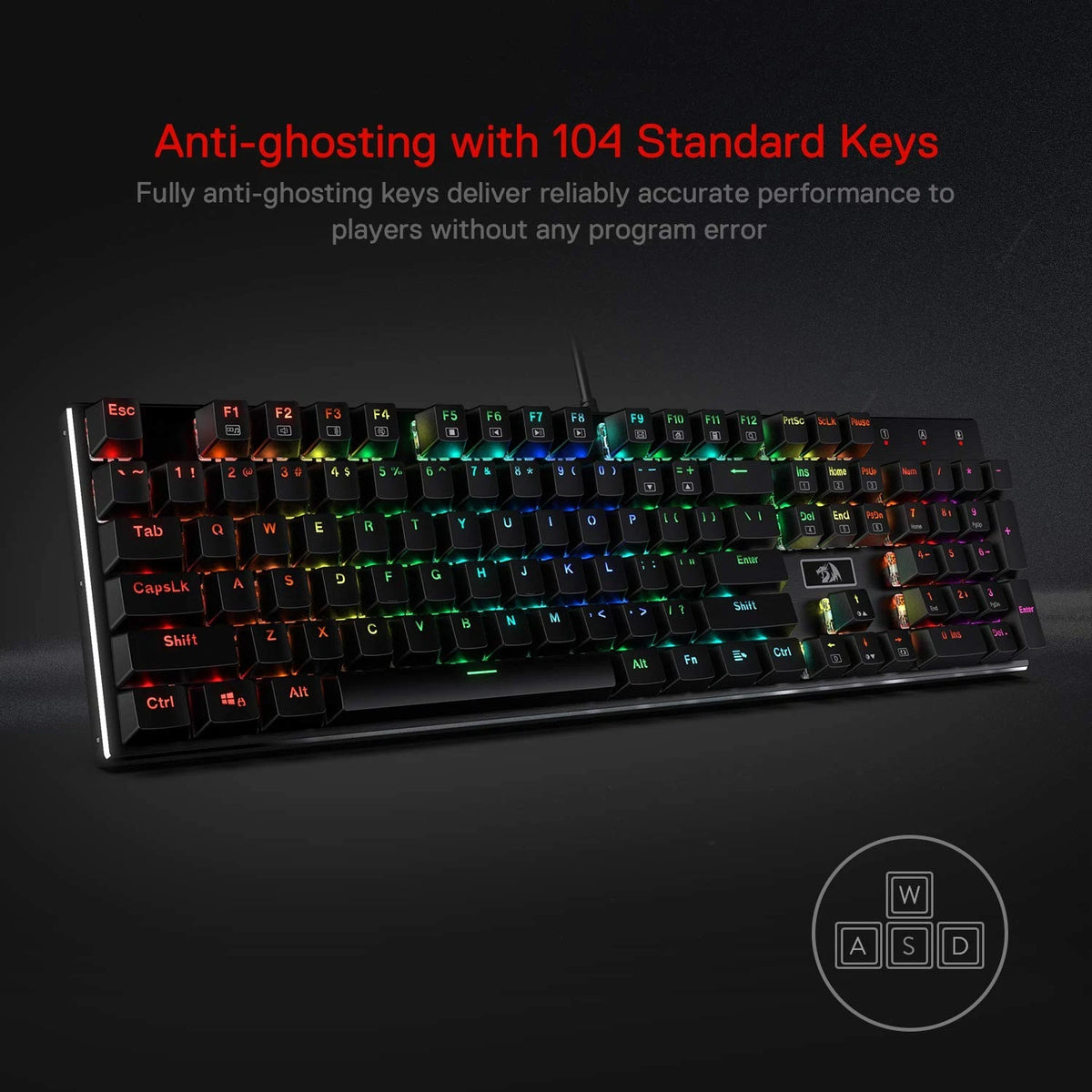 Redragon K556 RGB LED Backlit Mechanical Gaming Keyboard