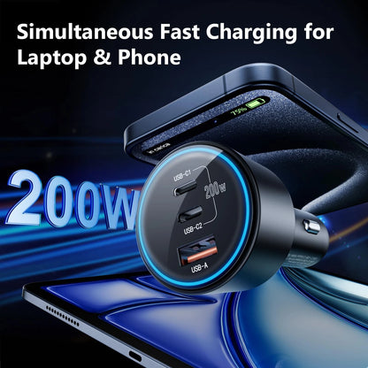 3-Port Car Charger for iPhone 16/15 Pro Max (2023–2023)