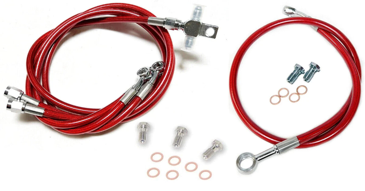 Streamline Steel Braided Brake Lines for Raptor 700 (2016–Present)