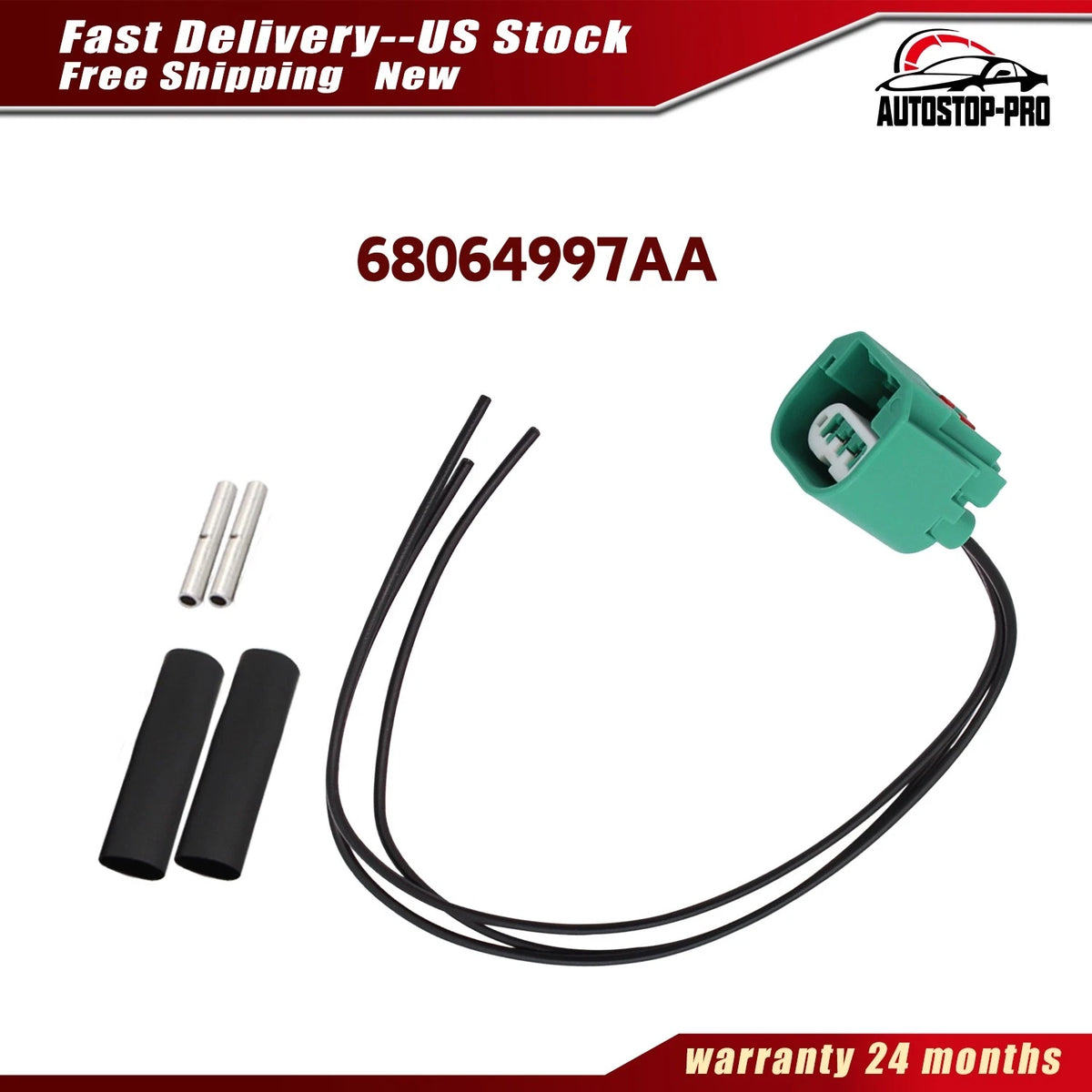 Headlight Connector Wiring Harness for Dodge Chrysler Jeep (68064997AA, 68064997)