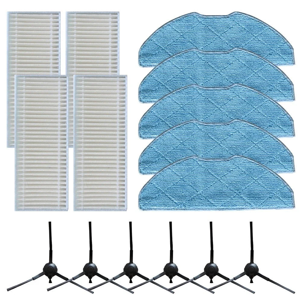 Mop Cloth and Side Brush Replacement Set for XPlorer S135 S140 (RR91C5WH)