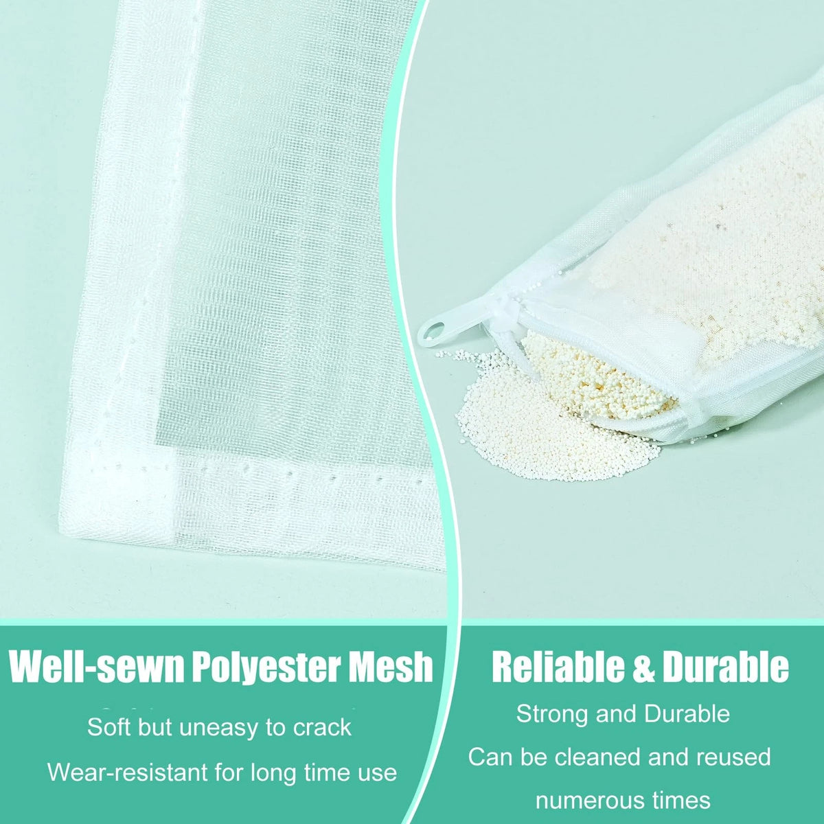 Set of 6 Aquarium Filter Media Bags for Fish Tank 3" x 8" Extra Fine