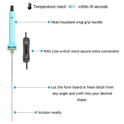 Electric Wire Foam Cutter Tool for Handheld Use