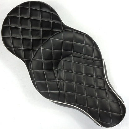 2-up Diamond Stitch Leather Seat for Harley XL883N XL883L XL883X (2005–2013)