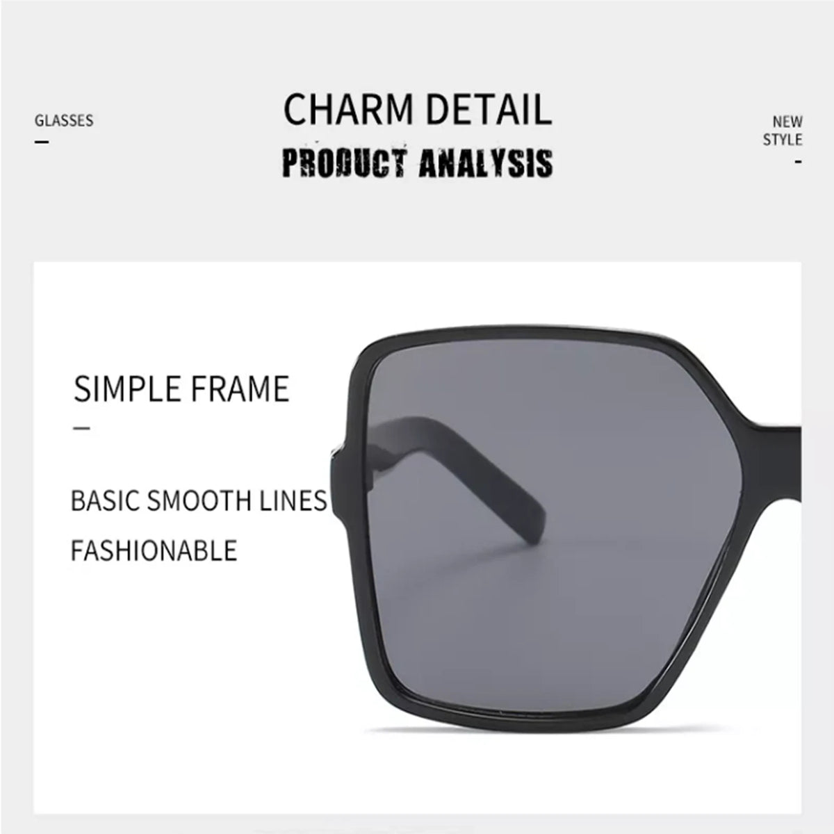 Oversized Flat Top Sunglasses for Women - Fashion Sunnies with Case