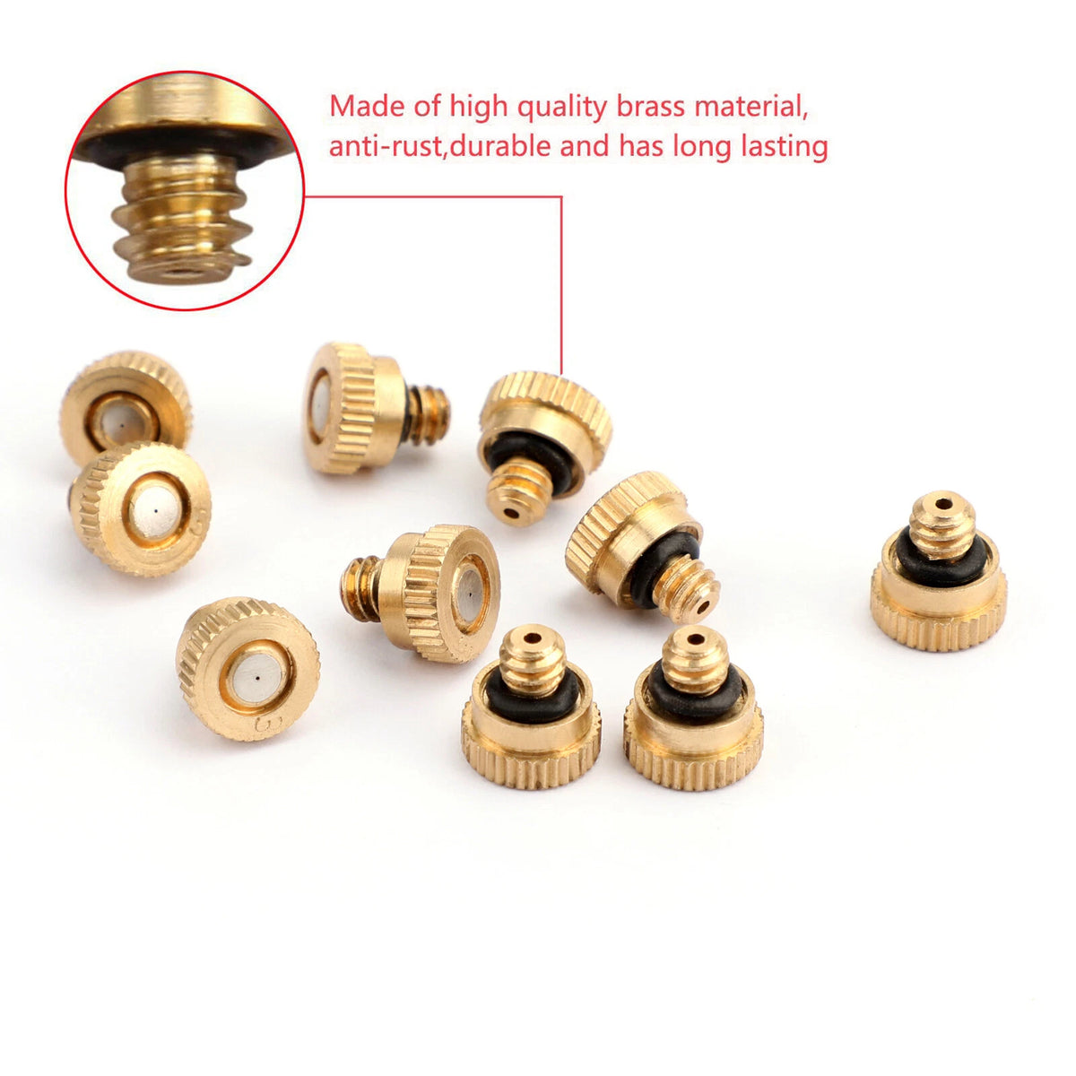 Brass Misting Nozzles for Cooling System (0.012"-0.024")