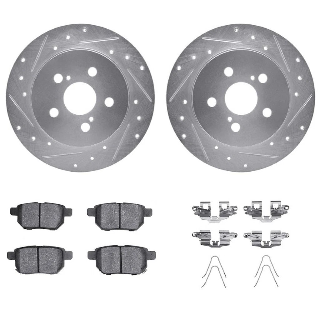 Rotor Set with Brake Pads for Toyota Prius Prime (2022) ALX-PAU-DF-7512-76140-CLA2