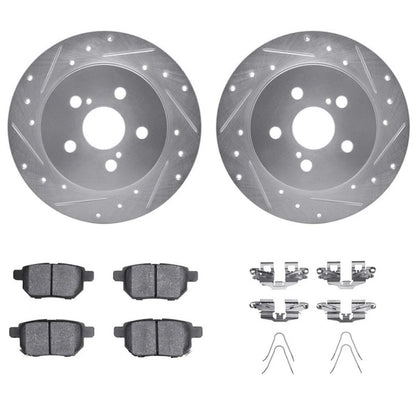 Rotor Set with Brake Pads for Toyota Prius Prime (2022) ALX-PAU-DF-7512-76140-CLA2