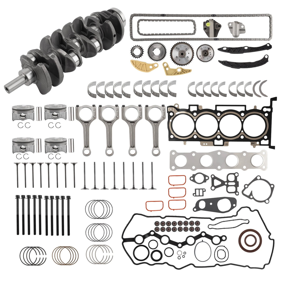 2X G4KH 2.0T Engine Rebuild Kit w/ Timing Set for Hyundai KIA (JNZEIL)