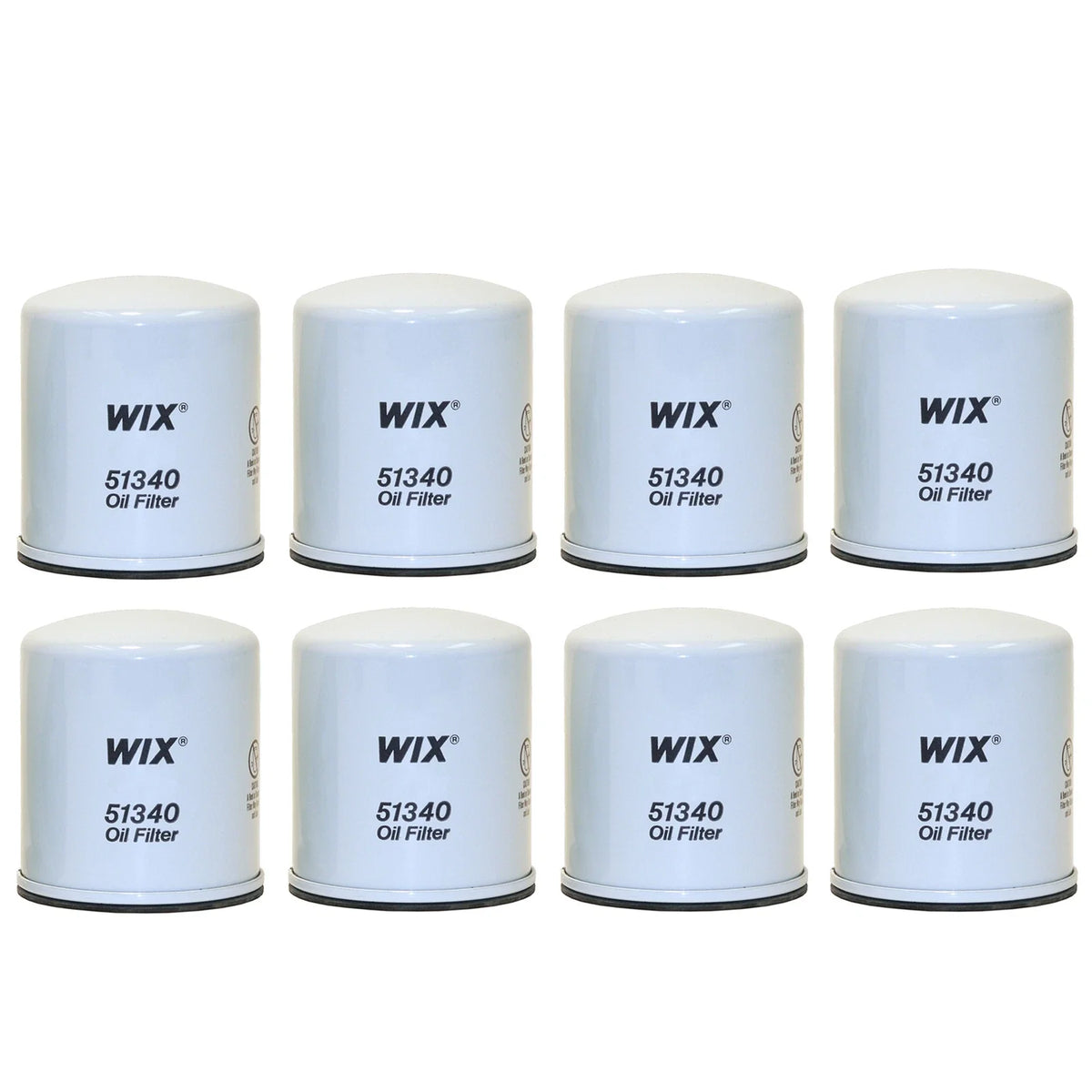Set of 8 Wix 51340 Engine Oil Filters for (Spin-On)