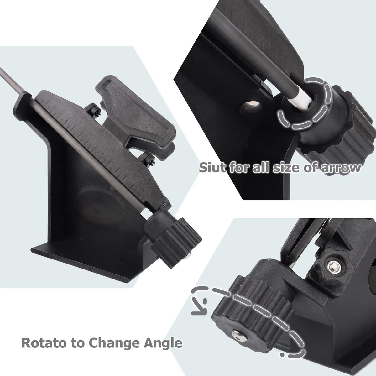 Arrow Fletching Jig for Archery (Straight, Black)