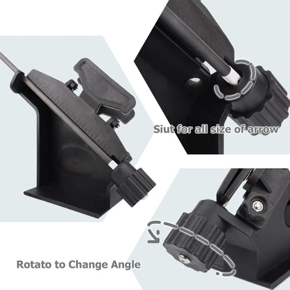 Arrow Fletching Jig for Archery (Straight, Black)