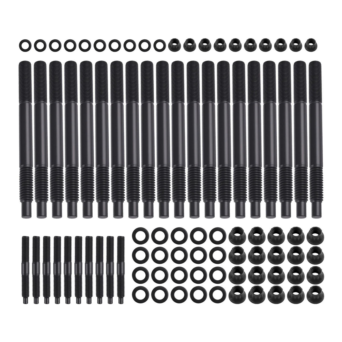 Black Head Studs Bolts Kit for Chevy Gen III/IV LS Series (2004–2020) 234-4345