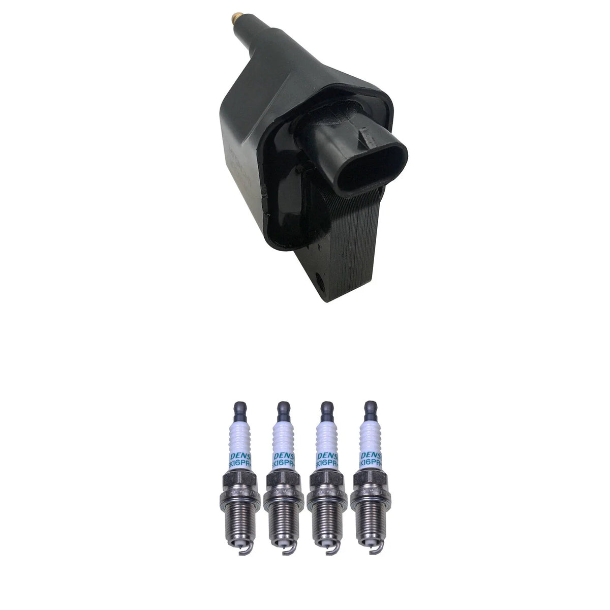 Set of 4 Hitachi Ignition Coils & Denso Iridium Spark Plugs for Stratus (1995–2006)