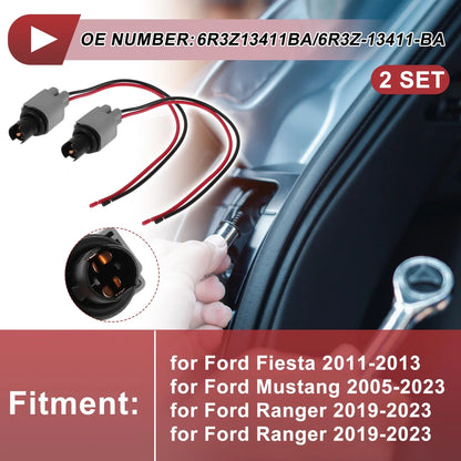 2 Sets Side Marker Light Socket Wiring for Ford Fiesta (2011–2013) No. 6R3Z13411BA