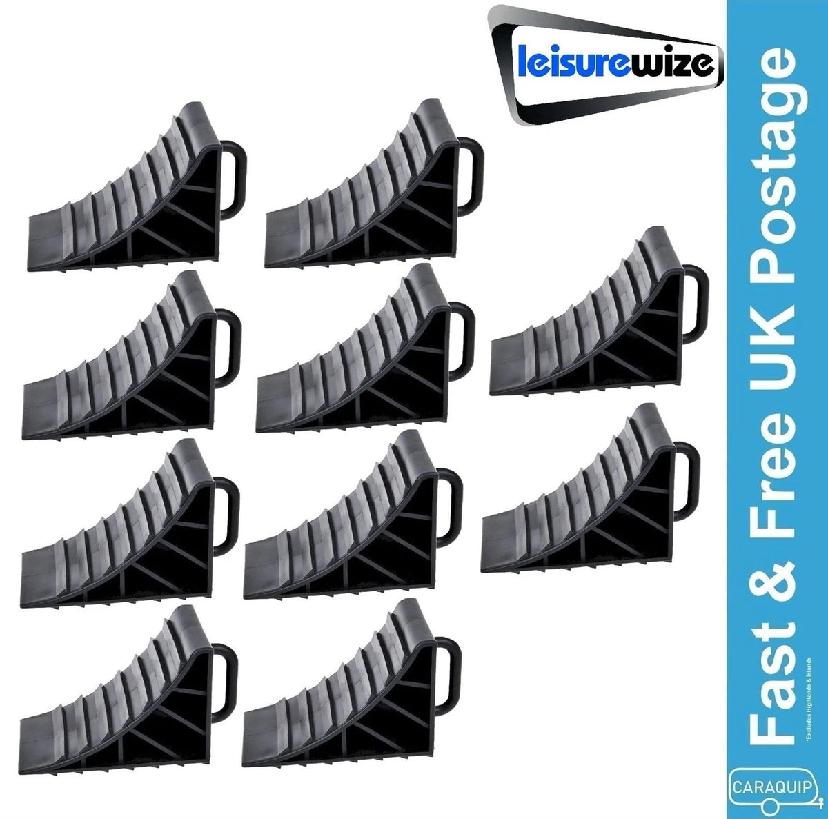 10x Wheel Chock for Car Boat Trailer Motorhome (LWACC72)
