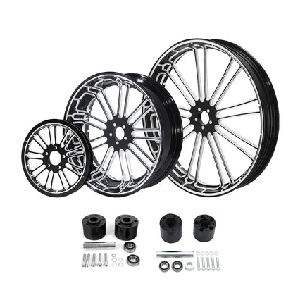 Set of 2 Wheel Rim Hub Belt Pulley for Harley Electra Glide (2009–2023)