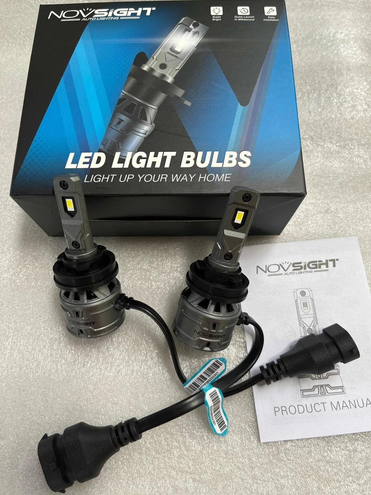 2X H11 H8 H9 LED Headlight Bulbs Kit 13000LM for NOVSIGHT