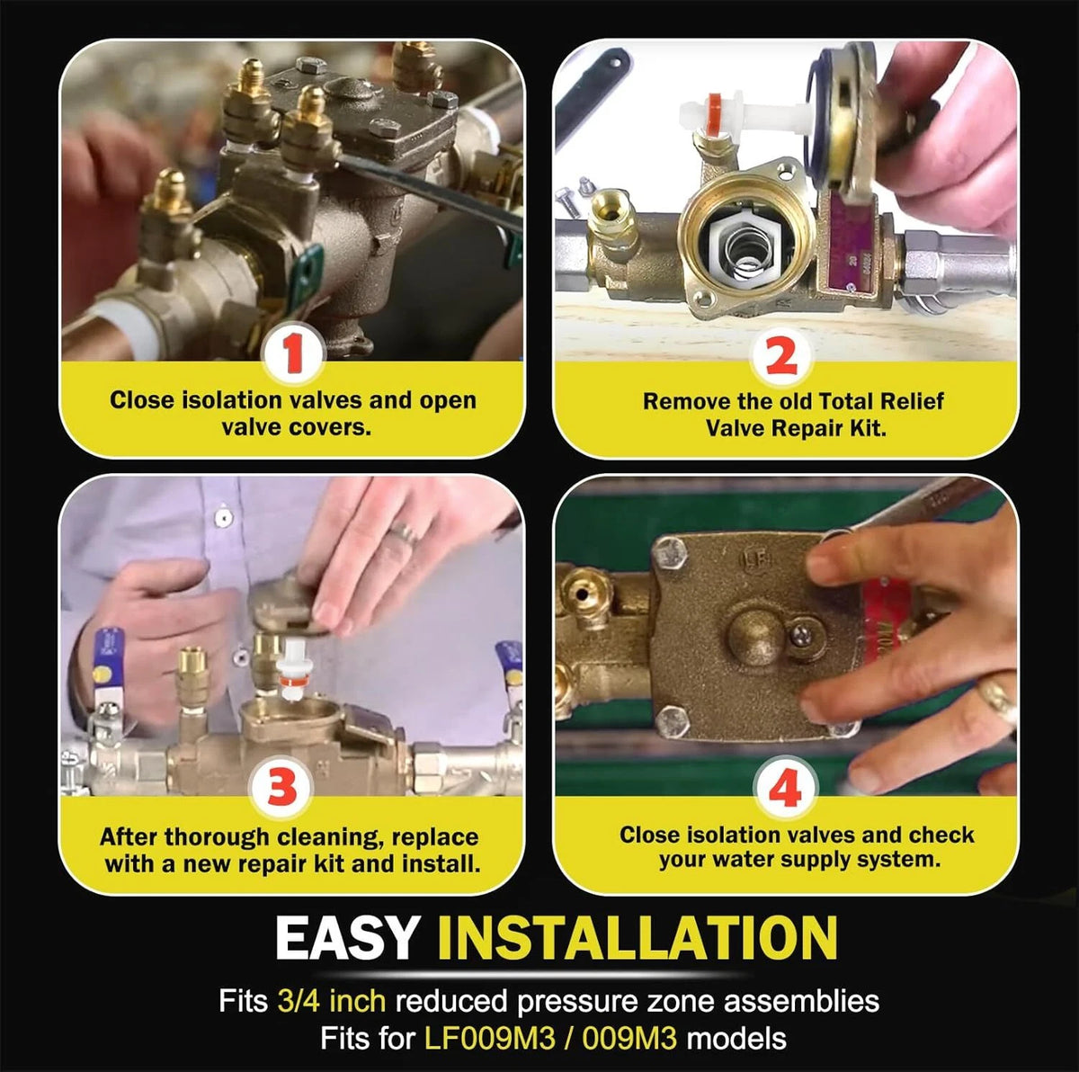 3/4" Total Relief Valve Kit for Watts LF009M3/009M3