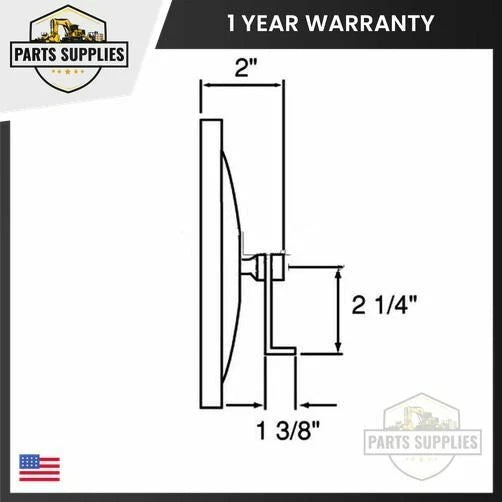 5" Oval Mirror for Forklifts with Free Mounting Bracket