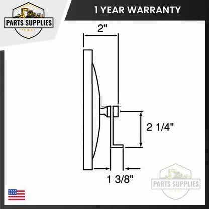 5" Oval Mirror for Forklifts with Free Mounting Bracket