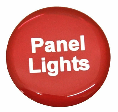 Panel Lights Knob for Peterbilt Kenworth (Chrome Red, Silver Letters) 96305