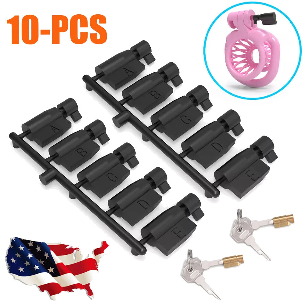10X Disposable Plastic Key for Male Sissy Chastity Cage Lock