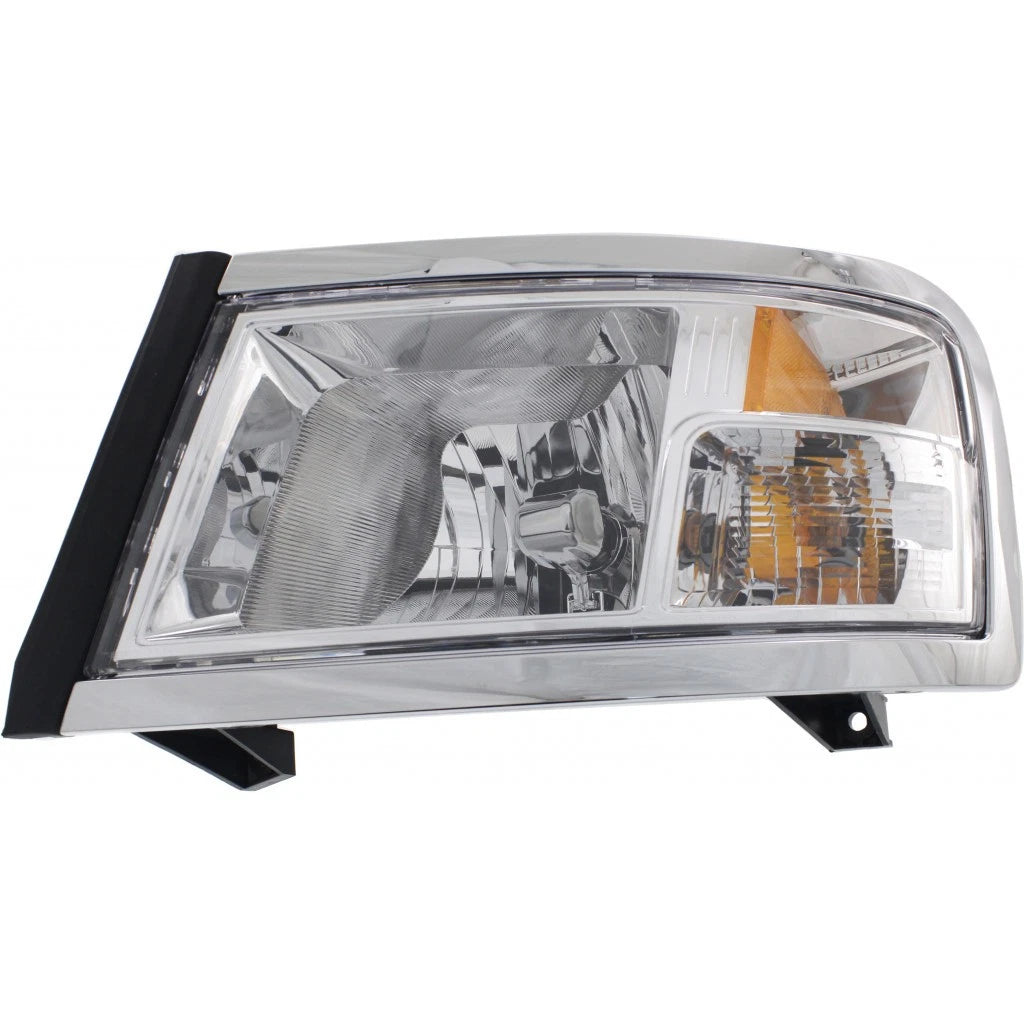 Headlight Assembly for Dodge Dakota (2008–2011) - Driver Side, Chrome, LLX-CH2518128C-CL360A70, CH2518128