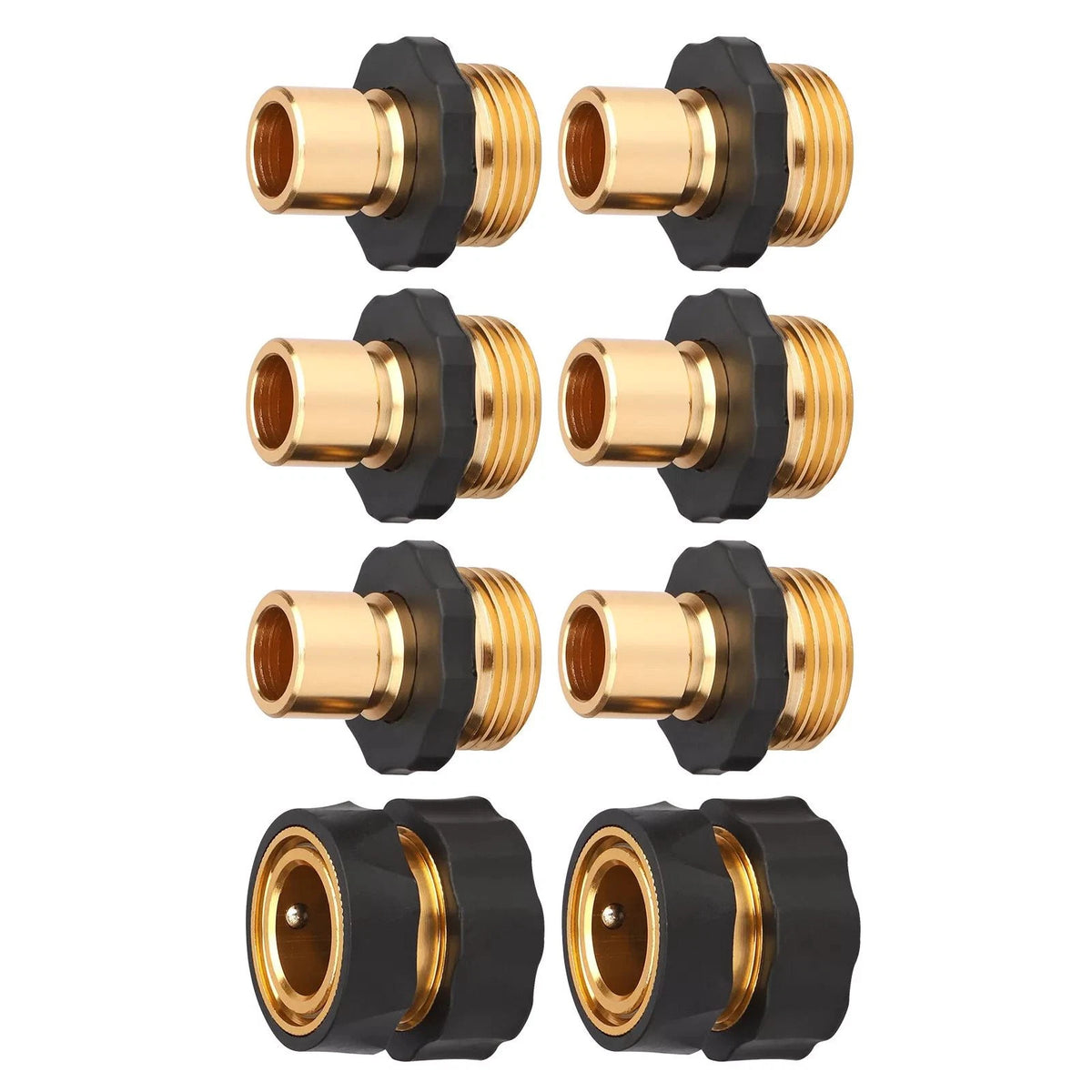 Set of 2 Quick Connectors for Universal Garden Hose