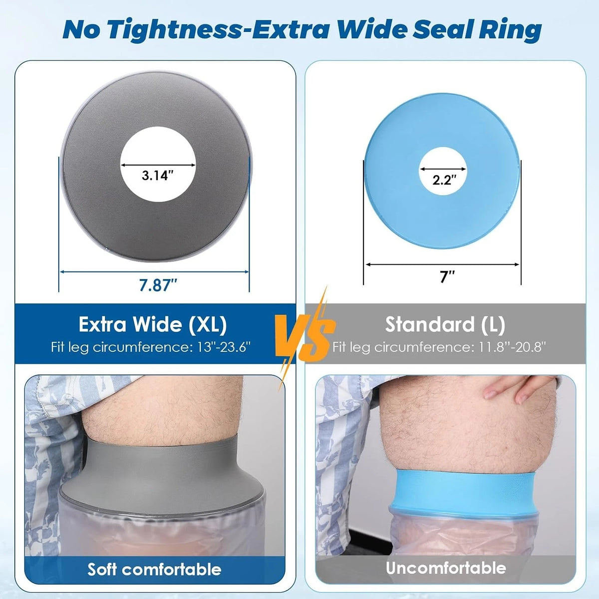 Waterproof Full Leg Cast Cover for Showering (Adult, Extra Long)