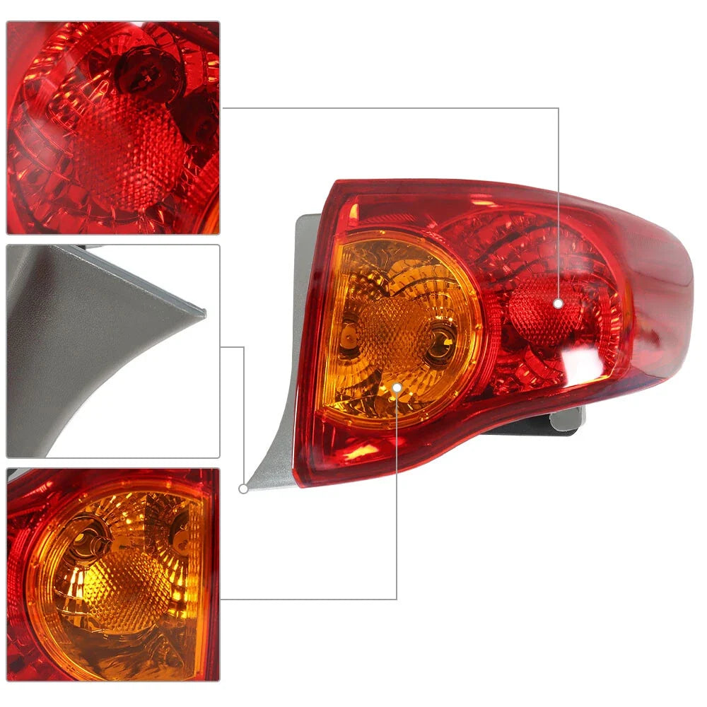 Red Lens Tail Light for Toyota Corolla (2009–2010) Right Side