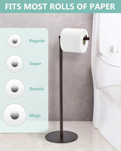 Toilet Paper Holder Stand for Free Standing Roll - Oil Rubbed Bronze