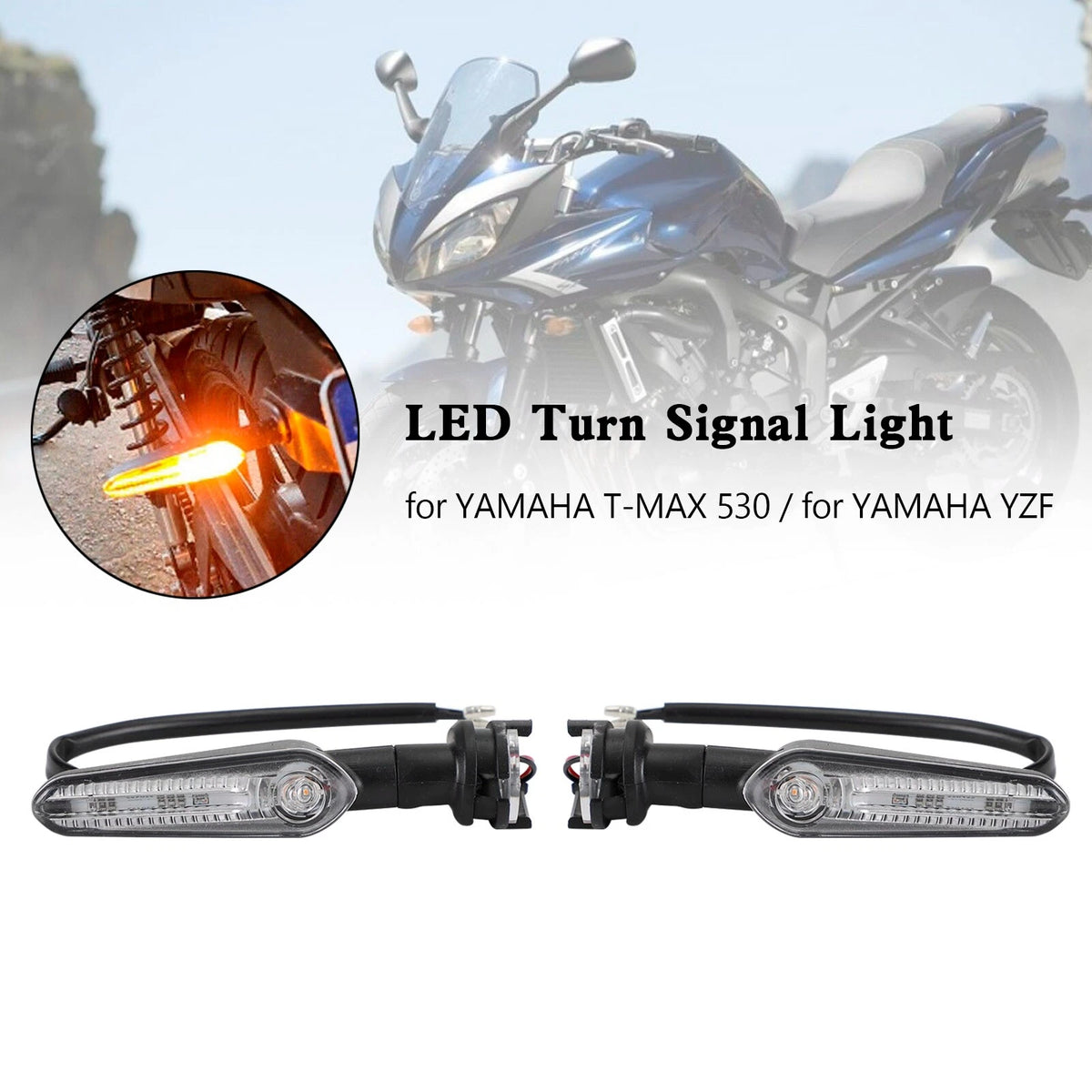 LED Refraction Blinker Turn Signal Light for Yamaha MT-25 MT-03 MT-07 (2009–2023) TS-221-Clear